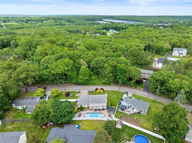 1710 Phenix Ave, Cranston, RI 02921 - aerial view of property's location featuring a forest, a nearby body of water, and a pool