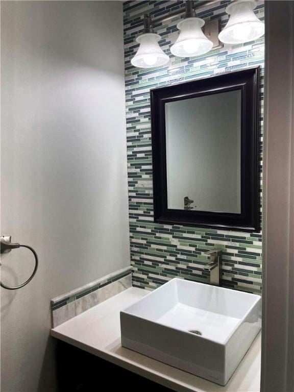 1710 Phenix Ave, Cranston, RI 02921 - bathroom featuring tile walls, backsplash, and vanity