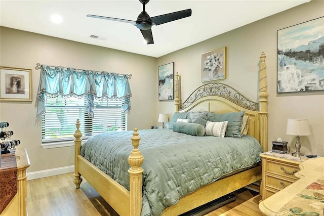 77 W Valley Cir Unit 77, West Warwick, RI 02893 - bedroom with baseboards, light wood finished floors, and ceiling fan
