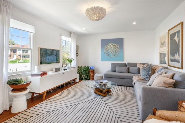 7 Maloney Ln, Middletown, RI 02842 - living room with wood finished floors and recessed lighting