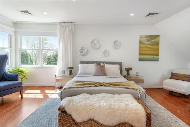 7 Maloney Ln, Middletown, RI 02842 - bedroom featuring baseboards, wood finished floors, and recessed lighting