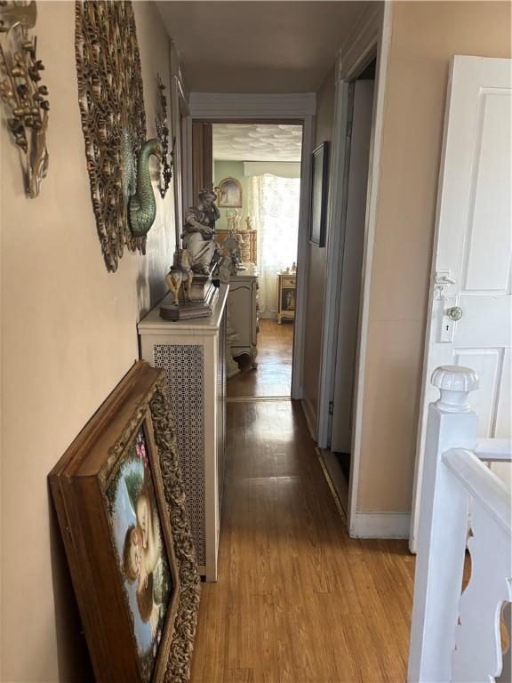 259 Park Ave, Woonsocket, RI 02895 - hallway featuring light wood-style floors