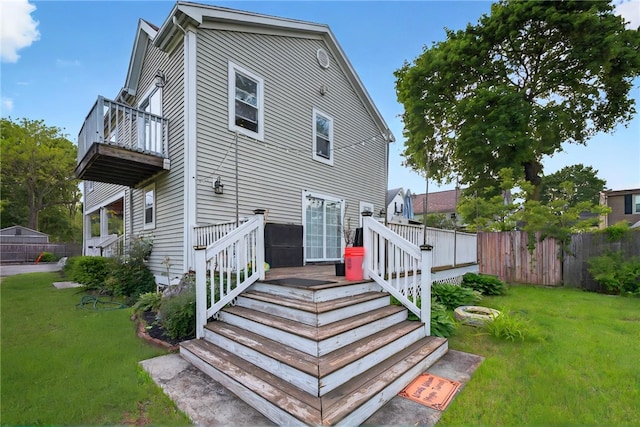 69 Arnold St, Lincoln, RI 02865 - back of house featuring a balcony and a wooden deck