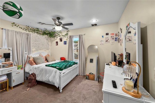 69 Arnold St, Lincoln, RI 02865 - bedroom with light colored carpet, a ceiling fan, and arched walkways