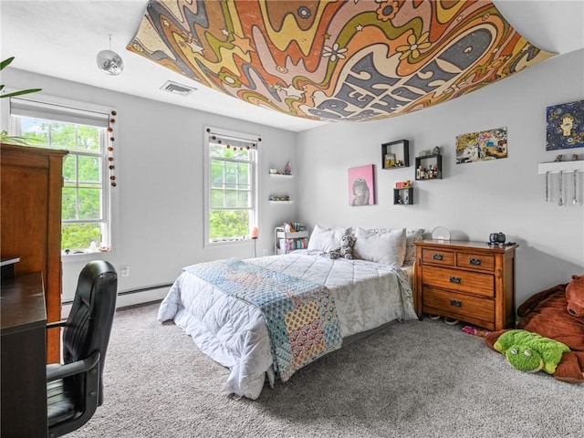 60 Broad St, Plainville, MA 02762 - carpeted bedroom with multiple windows and a baseboard radiator