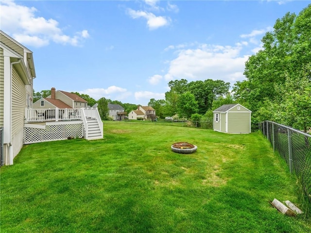 60 Broad St, Plainville, MA 02762 - view of yard with a fire pit and a wooden deck
