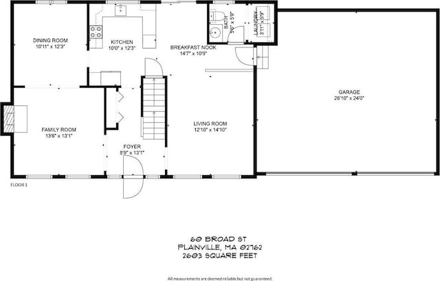 60 Broad St, Plainville, MA 02762 - property floor plan