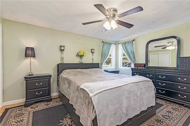 7 Lydia Ave, North Providence, RI 02904 - bedroom featuring baseboards, ceiling fan, and wood finished floors