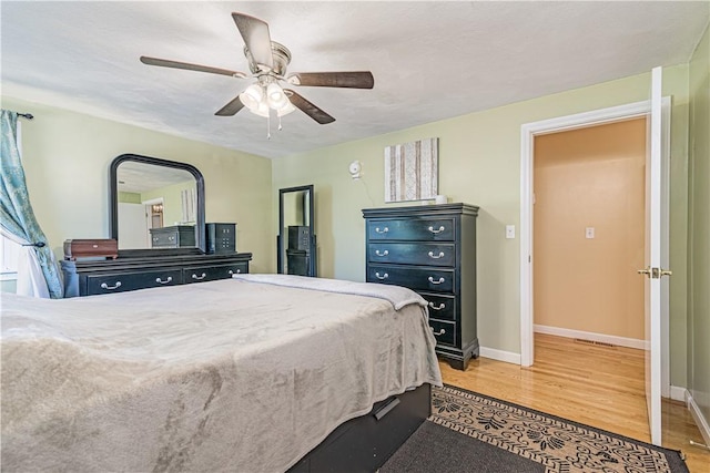 7 Lydia Ave, North Providence, RI 02904 - bedroom with light wood-style flooring, baseboards, and a ceiling fan