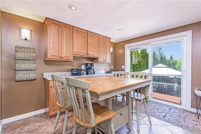 7 Lydia Ave, North Providence, RI 02904 - dining room featuring baseboards, recessed lighting, and light tile patterned flooring