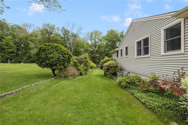 48 Nottingham Dr, Scituate, RI 02831 - view of green lawn featuring central AC