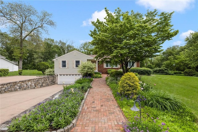 48 Nottingham Dr, Scituate, RI 02831 - view of front of property with driveway, an attached garage, and a front lawn