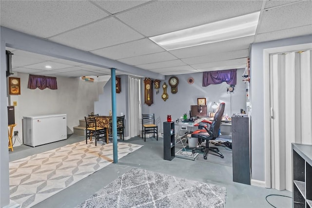 21 High Service Ave, North Providence, RI 02911 - office featuring a drop ceiling and concrete flooring