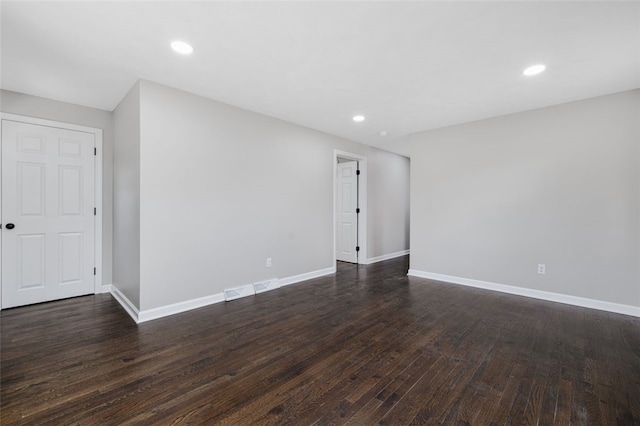 21 Victor Emanuel Ave, Providence, RI 02904 - spare room featuring dark wood-style floors, baseboards, and recessed lighting