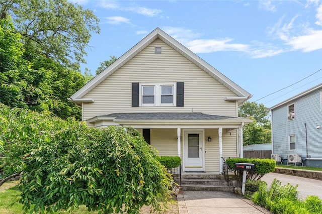 32 N Clarendon St, Cranston, RI 02910 - view of front of house featuring covered porch