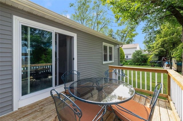 6 Humes Ave, Warwick, RI 02889 - deck featuring outdoor dining area and a yard