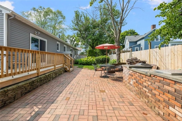 6 Humes Ave, Warwick, RI 02889 - view of patio with a wooden deck and outdoor dining area