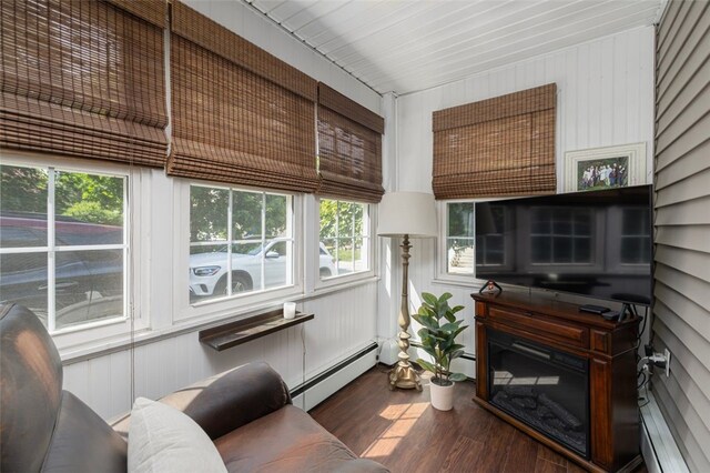 30 Lincoln St, Smithfield, RI 02917 - sunroom / solarium featuring a baseboard heating unit