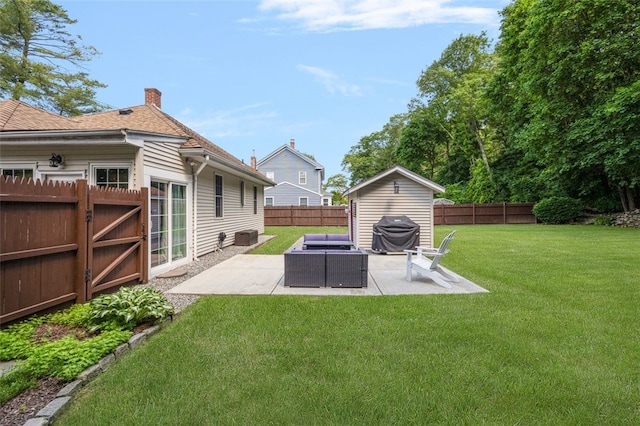 30 Lincoln St, Smithfield, RI 02917 - view of yard featuring a patio and an outdoor living space