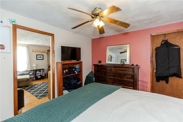 339 Beverage Hill Ave, Pawtucket, RI 02861 - bedroom featuring wood finished floors and a ceiling fan