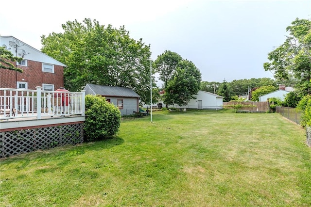 339 Beverage Hill Ave, Pawtucket, RI 02861 - view of yard featuring a deck