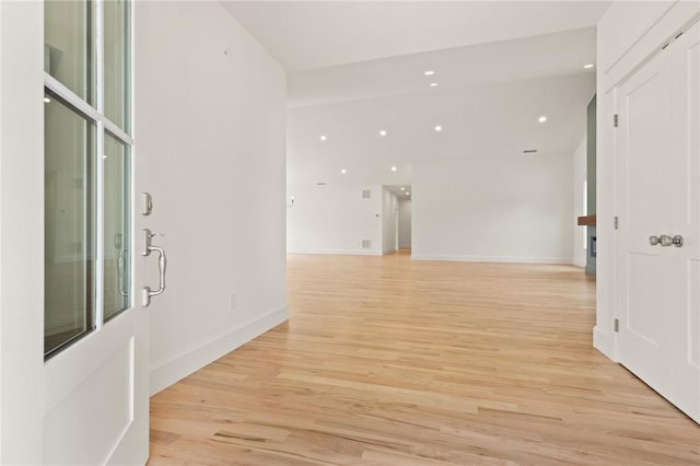 66 Orchard Ave, Johnston, RI 02919 - corridor with light wood-style floors and recessed lighting
