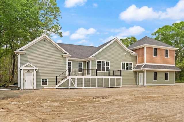 66 Orchard Ave, Johnston, RI 02919 - back of property featuring a shingled roof