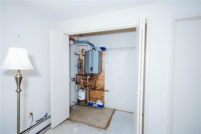 66 Girard Ave Unit 106, Newport, RI 02840 - utilities featuring tankless water heater and a baseboard radiator