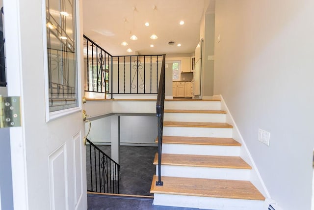 38 Williams Rd, Smithfield, RI 02917 - stairway featuring recessed lighting
