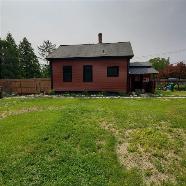 199 Plainfield Pike, Scituate, RI 02857 - rear view of property featuring a chimney