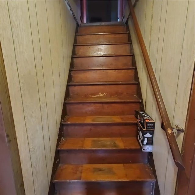 199 Plainfield Pike, Scituate, RI 02857 - stairs with wood walls