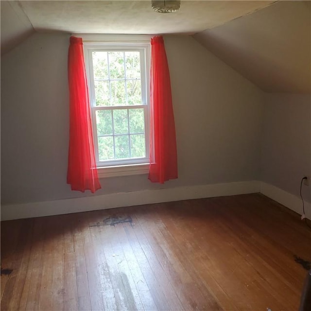 199 Plainfield Pike, Scituate, RI 02857 - additional living space featuring hardwood / wood-style flooring, vaulted ceiling, and baseboards