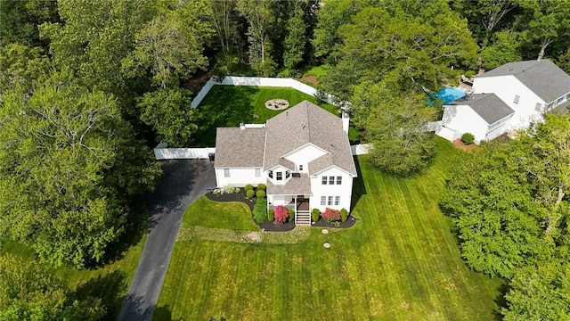 510 Westmoreland Ln, North Kingstown, RI 02874 - view from above of property featuring a forest
