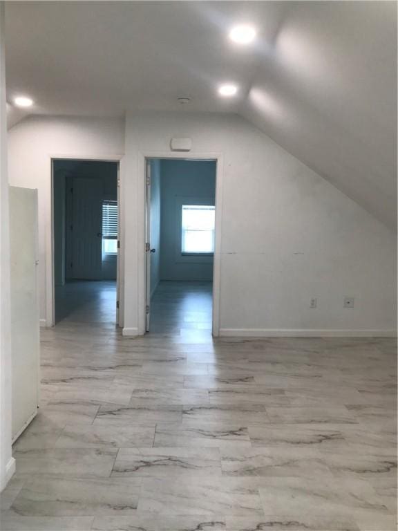 72 Mercy St, Providence, RI 02909 - additional living space with lofted ceiling and recessed lighting
