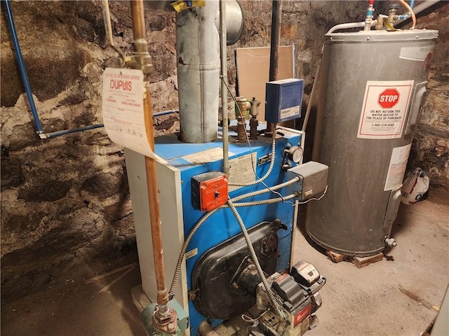 27 Unit St, Providence, RI 02909 - utility room featuring electric water heater and a heating unit