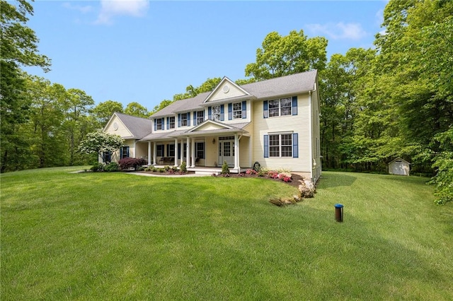 43 Kayla Ricci Way, Exeter, RI 02874 - colonial-style house featuring a porch and a front yard