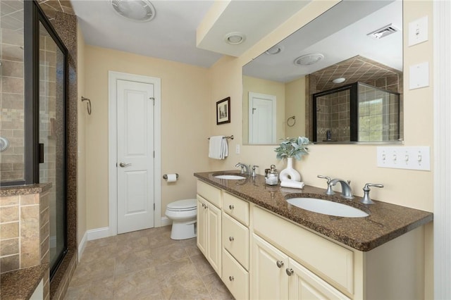 43 Kayla Ricci Way, Exeter, RI 02874 - full bathroom with a shower stall, double vanity, toilet, and baseboards
