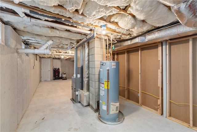 149 Weeden Dr, Warwick, RI 02818 - unfinished basement featuring water heater