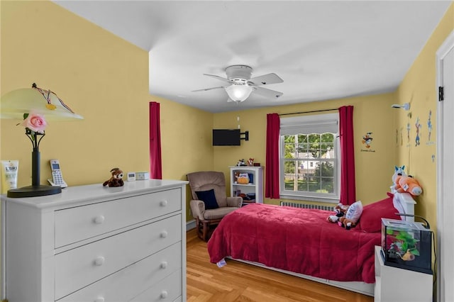 44 Felsmere Ave, Pawtucket, RI 02861 - bedroom with a ceiling fan and light wood-style flooring