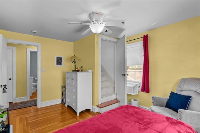 44 Felsmere Ave, Pawtucket, RI 02861 - bedroom featuring wood finished floors, baseboards, and a ceiling fan