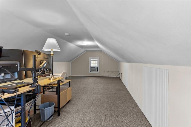 44 Felsmere Ave, Pawtucket, RI 02861 - bonus room with vaulted ceiling, cooling unit, carpet, and a desk