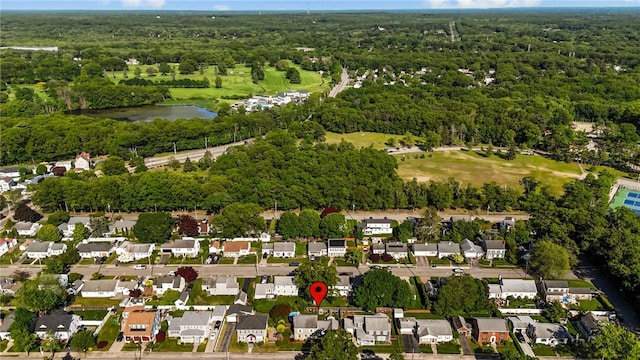 44 Felsmere Ave, Pawtucket, RI 02861 - aerial view of property and surrounding area featuring a forest and a large body of water