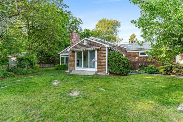 37 Beaumont St, East Providence, RI 02916 - back of property featuring a chimney