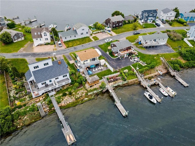 263 Prospect Rd, South Kingstown, RI 02879 - aerial view of residential area featuring a large body of water