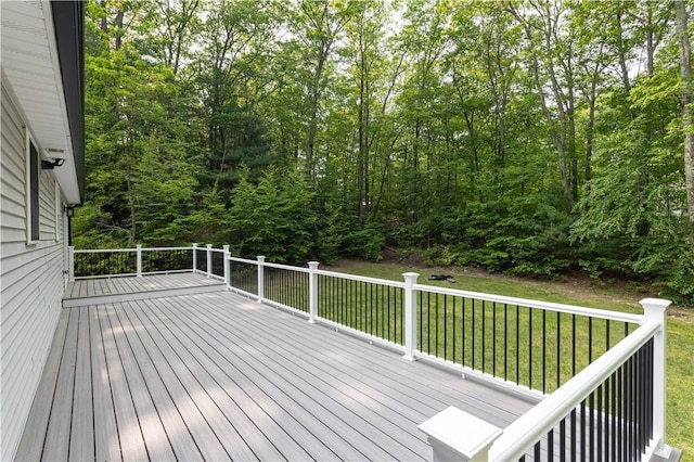 128 Old Quarry Rd, Glocester, RI 02857 - wooden terrace with a lawn