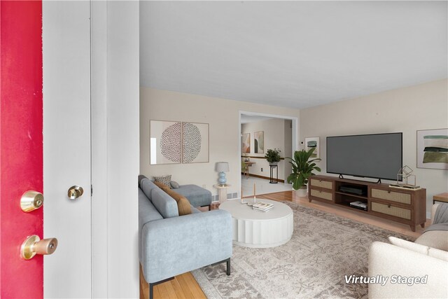 174 Russell Dr, Tiverton, RI 02878 - living area with wood finished floors