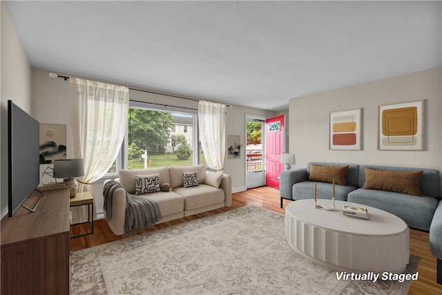 174 Russell Dr, Tiverton, RI 02878 - living area featuring wood finished floors