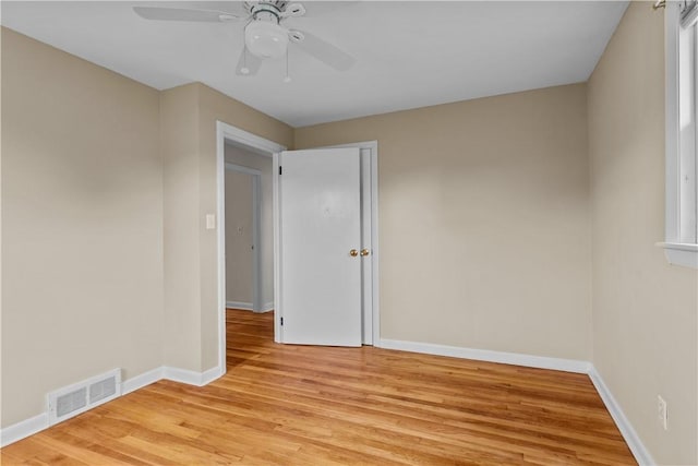 174 Russell Dr, Tiverton, RI 02878 - spare room with a ceiling fan and light wood-type flooring