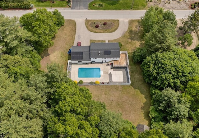 386 Mishnock Rd, West Greenwich, RI 02817 - bird's eye view of a pool area
