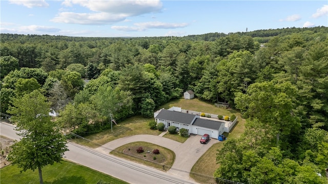 386 Mishnock Rd, West Greenwich, RI 02817 - view from above of property with a forest